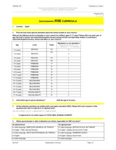 ROSE 25  TREN/E3[removed]Inventory and compiling of an European Good Practice Guide on Road Safety Education targeted at Young People Please don’t fill in