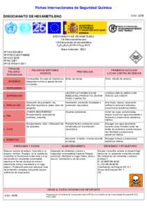 Nº CAS[removed]International Chemical Safety Cards (WHO/IPCS/ILO)