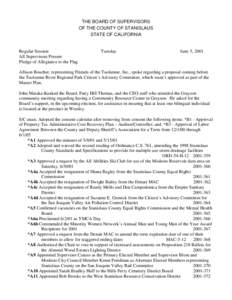 June 5, [removed]Board of Supervisors Minutes