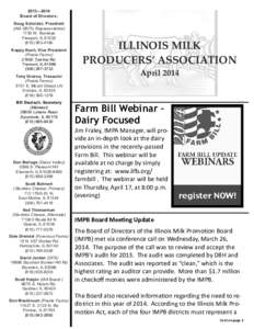 2013—2014 Board of Directors: Doug Scheider, President (IAA GRITs Representative[removed]W. Buckeye Freeport, IL 61032