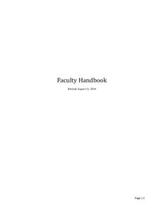 Faculty Handbook Revised August 21, 2014 Page | 1  Section I. Bylaws of the Lander University Board of