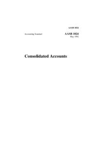 AASB 1024 Accounting Standard AASB 1024 May 1992