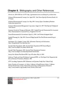 Chapter 8. Bibliography and Other References About.com[removed]OSH Act of[removed]http://government.about.com/library/bl_oshafacts.htm. Advanced Environmental Concepts, Inc. April[removed]Tank Closure Report for Hometown Renta