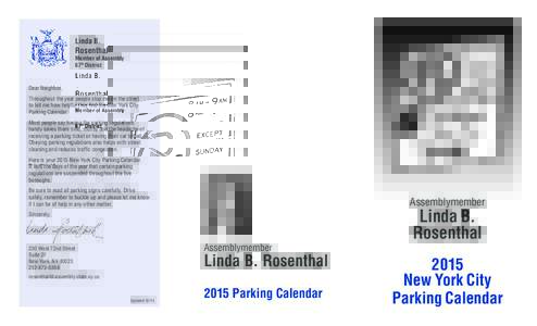 Linda B.  Rosenthal Member of Assembly 67th District