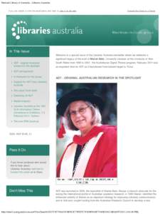 Science / Education / National Library of Australia / Council of Australian University Librarians / Library / Trove / Digital library / Librarian / Thesis / Library science / Knowledge / Archival science