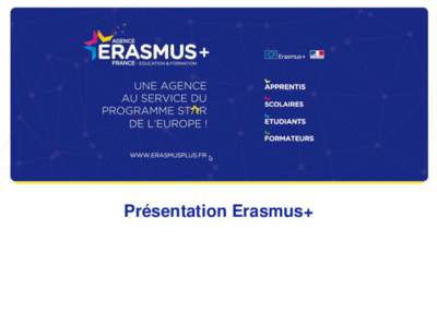 Présentation Erasmus+  Erasmus+ Education & Formation en quelques chiffres clés Réalisations EFTLVpour la France: