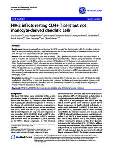 HIV-2 infects resting CD4+ T cells but not monocyte-derived dendritic cells