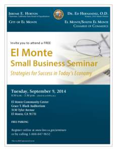 El Monte Small Business Seminar