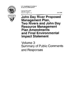 John Day River RMP Final EIS