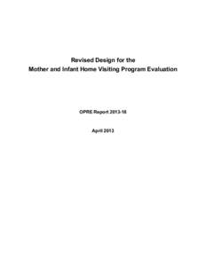 Revised Design for the Mother and Infant Home Visiting Program Evaluation