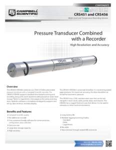 CRS451 and CRS456 Water Level and Temperature Recording Sensors Brochure