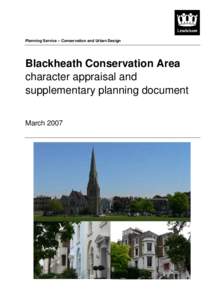 Planning Service – Conservation and Urban Design  Blackheath Conservation Area