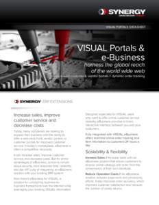 visual portals data sheet  VISUAL Portals & e-Business  harness the global reach