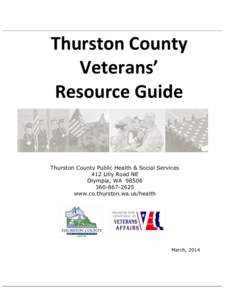 National Suicide Prevention Lifeline / Providence St. Peter Hospital / Olympia /  Washington / National Coalition for Homeless Veterans / Washington Department of Social and Health Services / Drug rehabilitation / Thurston County /  Washington / Washington / Intercity Transit / Sound Transit