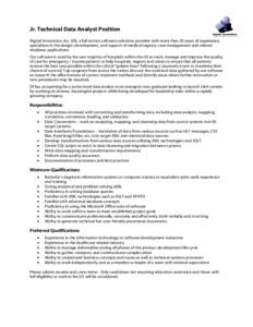 Microsoft Word - SEPT Jr Technical Data Analyst Job Description.doc
