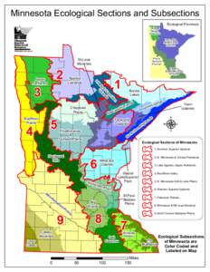 Minnesota Ecological Sections and Subsections Map