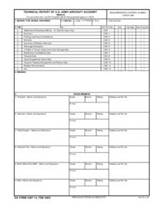 TECHNICAL REPORT OF U.S. ARMY AIRCRAFT ACCIDENT  REQUIREMENTS CONTROL SYMBOL CSOCS-309  INDEX B