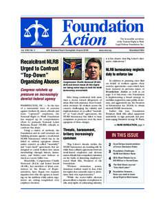 Foundation Action The bi-monthly newsletter of the National Right to Work Legal Defense Foundation, Inc.