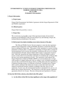 Conservation in the United States / Endangered Species Act / United States Fish and Wildlife Service / Oregon Chub / Endangered species / Environmental impact assessment / Fish and Wildlife Coordination Act / Environment / Chub / Earth