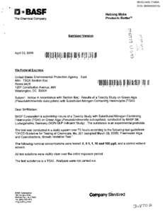 8EHQ-09-17489A  TSCA 8(e) Notice