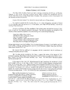 OHIO PUBLIC FACILITIES COMMISSION Minutes of February 14, 2013 Meeting The Ohio Public Facilities Commission held a meeting commencing at 3:30 p.m. on Thursday, February 14, 2013, in the 35th Floor Conference Room, Offic