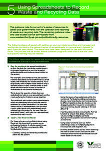 5  Using Spreadsheets to Record Waste and Recycling Data  This guidance note forms part of a series of resources to