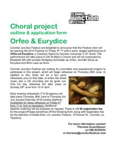 Choral project ! outline & application form  Orfeo