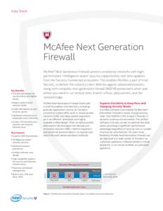 Data Sheet  McAfee Next Generation Firewall  Key Benefits