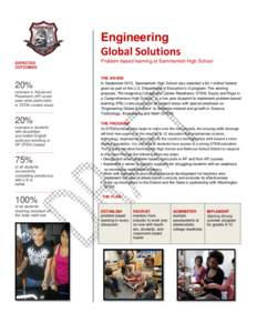 Engineering Global Solutions EXPECTED OUTCOMES  Problem-based learning at Sammamish High School