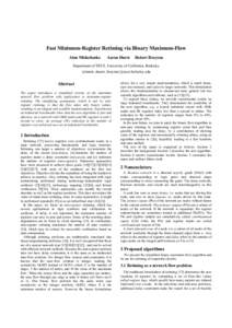 Formal methods / Electronics / Retiming / Electronic design automation / Maximum flow problem / Flow network / Digital electronics / Ford–Fulkerson algorithm / Logic gate / Network flow / Electronic engineering / Mathematics