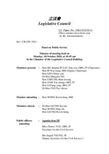 立法會 Legislative Council LC Paper No. CB[removed]These minutes have been seen by the Administration) Ref : CB1/PL/ PS/1