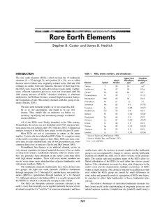 Rare Earth Elements Stephen B. Castor and James B. Hedrick