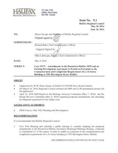 Case[removed]Barrington Street, Halifax - Staff Report - June[removed]Regional Council - HRM