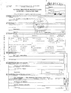 STATE:  UNITED STATES DEPARTMENT OF THE INTERIOR NAT IONAL PARK SERVICE  Form[removed]