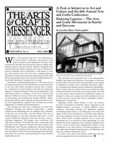 THE ARTS & CRAFTS MESSENGER  A Peek at Initiatives in Art and