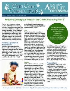 Child Care ONNECTIONSS C CONNECTION Editors: Stephen Green, Ph.D., & Susan Lee