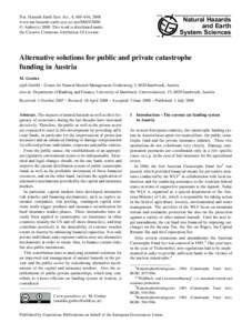 Nat. Hazards Earth Syst. Sci., 8, 603–616, 2008 www.nat-hazards-earth-syst-sci.net/ © Author(sThis work is distributed under the Creative Commons Attribution 3.0 License.  Natural Hazards