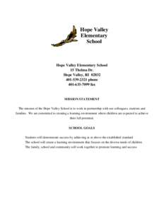 Susquehanna Valley / Education / Chariho Regional School District / Response to intervention