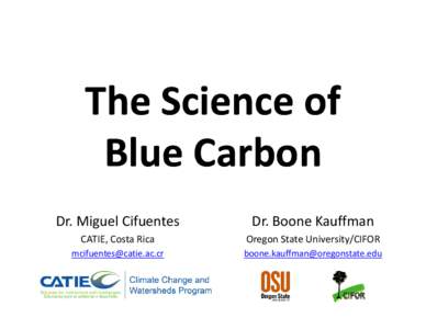 Microsoft PowerPoint - The Science of Blue Carbon UNESCO[removed]pptx