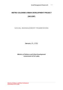 Social Management Framework[removed]METRO COLOMBO URBAN DEVELOPMENT PROJECT