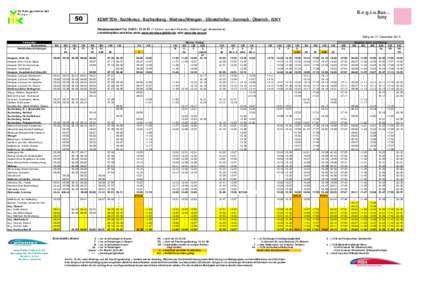 50  KEMPTEN - Rothkreuz - Buchenberg - Weitnau/Wengen - Sibratshofen - Sonneck - Überruh - ISNY Fahrplanauskunft Tel[removed][removed]ct/min aus dem Festnetz, Mobilfunk ggf. abweichend). Linienfahrpläne und Infos 