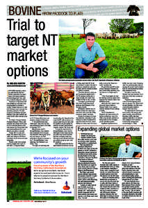 Trial to target NT market options Tim Schatz, principal pastoral production research officer with the NT Department of Resources, Katherine.
