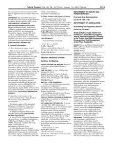 Federal Register / Vol. 66, No[removed]Friday, January 19, [removed]Notices No comments were received and EPA hereby approves the amended Delaware Plan. ADDRESSES: The amended Delaware Certification Plan can be reviewed at t