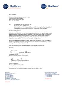 April 15, 2009 Division of Dockets Management (HFA-305) Food and Drug Administration 5630 Fishers Lane, Room 1061 Rockville, MD 20852