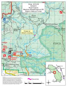 Order[removed]Exhibit A Road Closure Medicine Wheel/Paintrock RD Bighorn National Forest