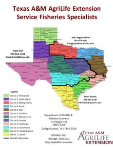 Texas A&M AgriLife Extension Service Fisheries Specialists DALLAM SHERMAN OCHILTREELIPSCOMB HANSFORD