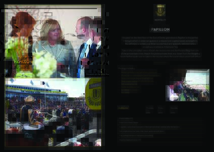 HOSPITALITY  papillon Situated on the third floor of the Earl of Derby grandstand, Papillon is the perfect setting in which to entertain guests in a relaxed and sophisticated atmosphere. You will enjoy a sumptuous three 