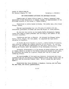 ( BUREAU OF INDIAN AFFAIRS For Release January 23, 1968 Macfarlan[removed]