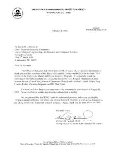 Office of Research and Development (ORD) Response to the Board of Scientific Counselors (BOSC) August 2005 Final Report That Reviews ORD’s Particulate Matter and Ozone Research Program  BOSC Particulate Matter/Ozone S