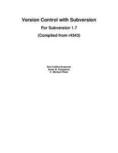 Subversion / Collaborative software / Concurrent Versions System / Apache Software Foundation / Apache Subversion / Version control / WebDAV / Revision control / Trac / Software / Computing / Free software